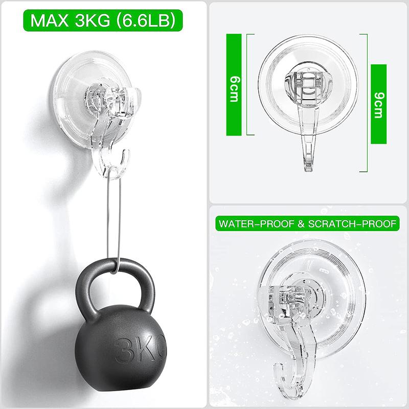 1/2 шт. Крючки на присосках Многоразовые Мощные Водонепроницаемые Крючки для душа Сверхмощная Вакуумная Присоска Вешалка для Душа Окна Полотенца Двери