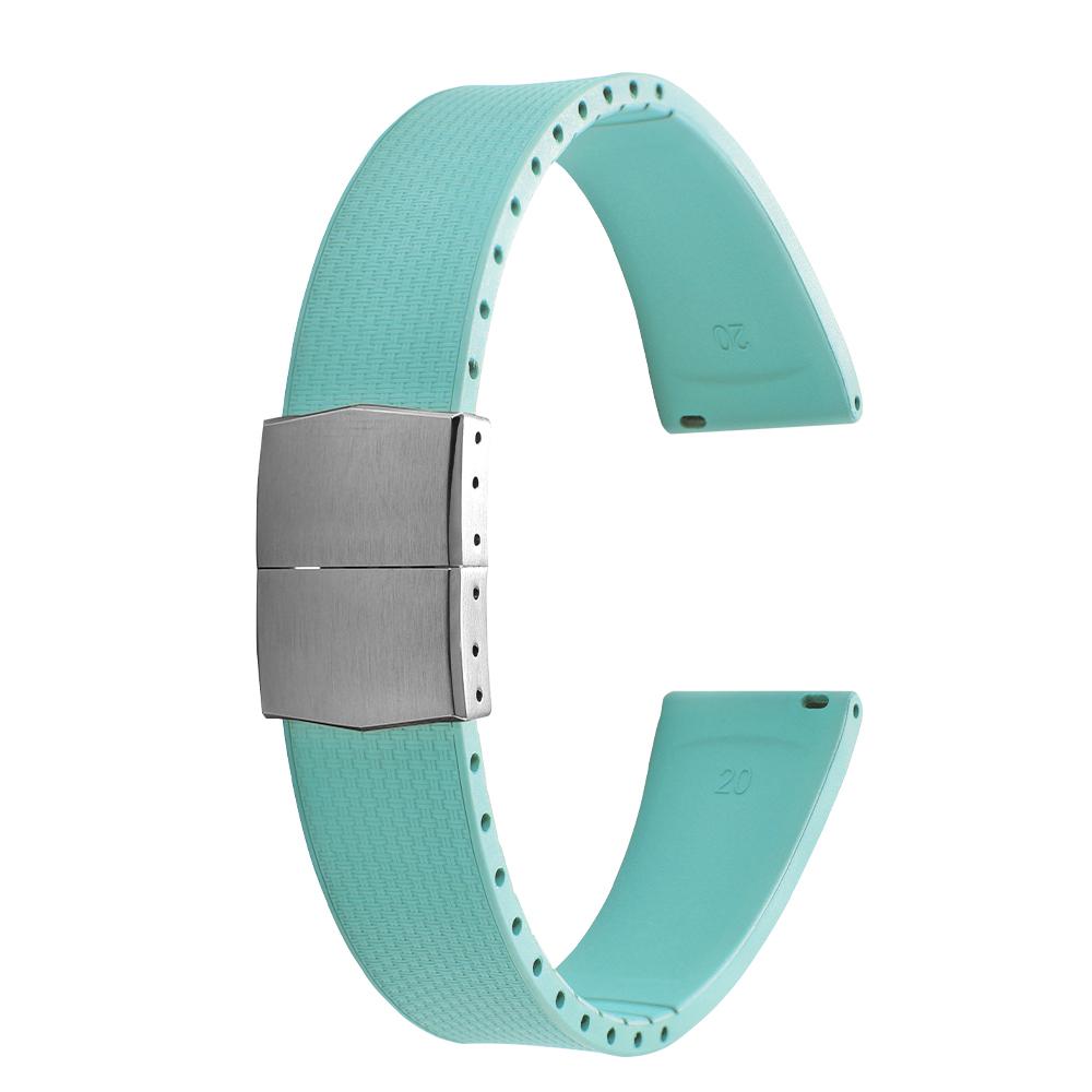 20 мм каучуковые ремешки Delugs CTS Fkm для часов с застежкой-бабочкой 4 цветов Уникальная текстура Быстросъемный ремешок для часов для брендовых часов