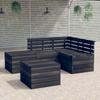 Day and Night - Day and Night Garden Furniture Pallets 5 Pcs Solid Dark Gray Pine Wood