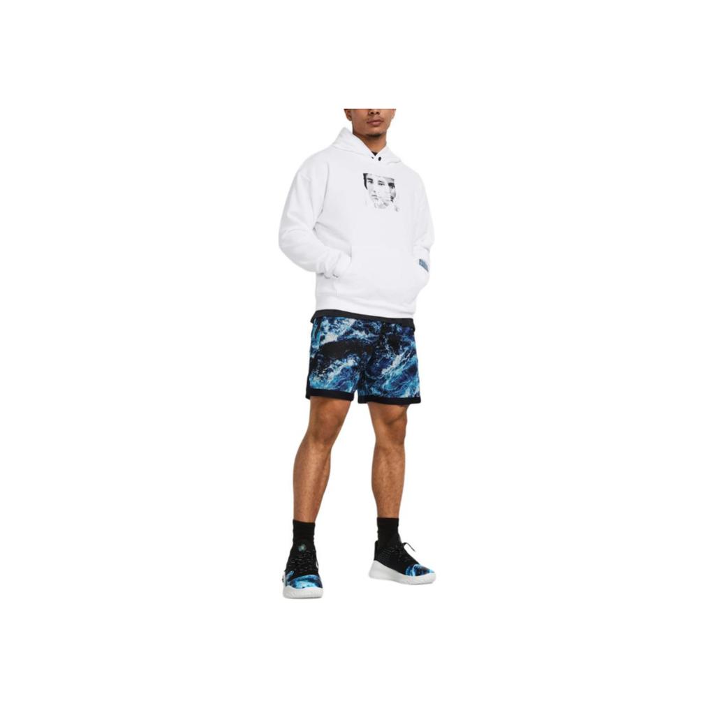 Under Armour X Bruce Lee Collaboration UA Весенняя коллекция Bruce Lee Character Print Hoodie Men Hoodies White 1385302-100