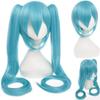 28 Colors Miku Cosplay Wig Long Heat Resistant Synthetic Hair Clip Ponytails Wigs + Wig Cap