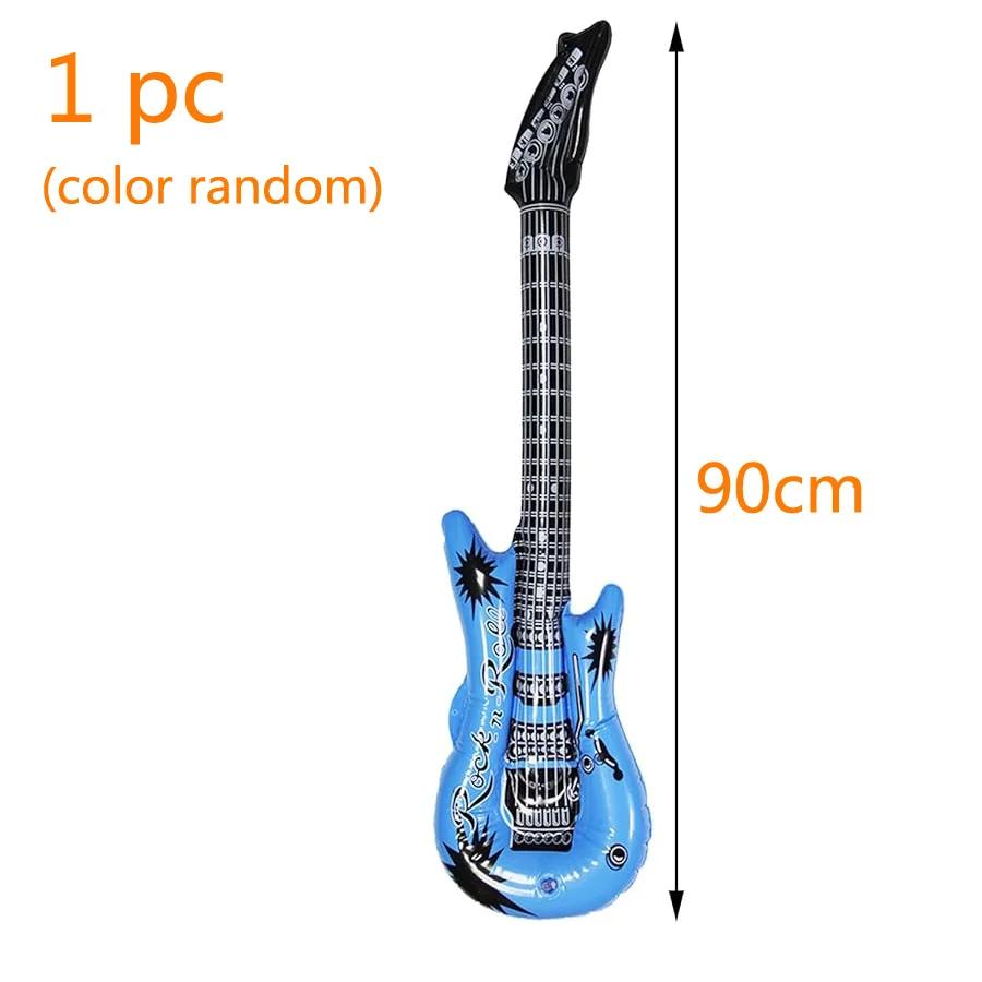 1/6pcs Inflatable Guitar Balloon Rock Inflatable Props Guitar Assorted Colors Party Decoration for Musical Concert Themed Party