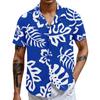 Мужская повседневная свободная рубашка с короткими рукавами, модная рубашка с принтом, топ