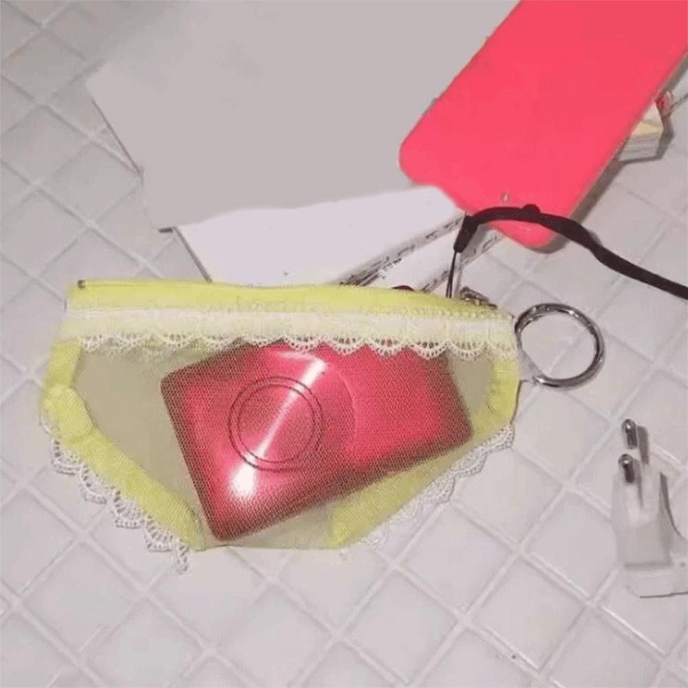 Mesh Briefs Shape Cosmetic Bag Clear Makeup Storage Pouch Creative Mesh Toiletry Bag Jewelry