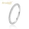 Arvaleff Classic 1mm Half-Eternity Mozambique Ring Set with Lab-Grown Diamonds, Light Luxury Fashion Ring