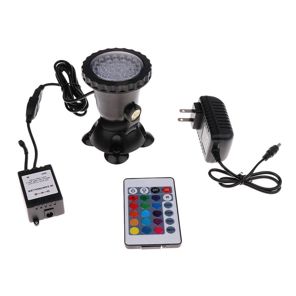 36 LED RGB Submersible Pond Spotlight Remote Control Garden Landscape Lawn Light Outdoor Underwater Fountain Pool Aquarium Lamp