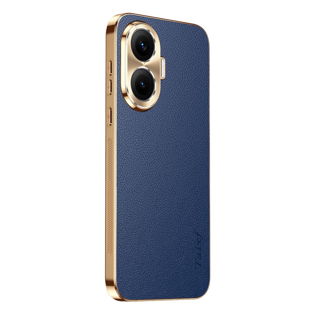 Case For Redmi Turbo 4 Leather Plating Shockproof Cover For Note 14 13 Pro + Plus 12 Turbo Texture Lichee Pattern Cases Bumper