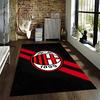 "AC Milan Logo Carpet with Red Stripes, Stylish Black Background Rug" Suitable for use as an anti-slip for living room bedroom sofas