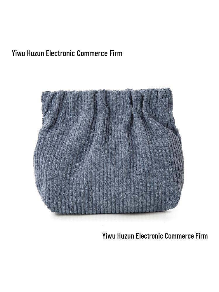 Вельветовый кошелек на кнопке для макияжа и украшений