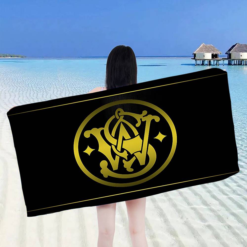 GUN SmithS W-WessonS Microfiber Printed Beach Towel Mountain Climbing Yoga Beach Swimming Running Absorbent Soft Towel
