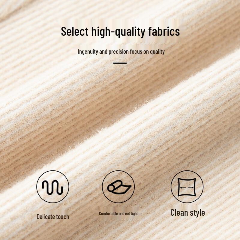 Ronz Men's Autumn/Winter Wool Blend Straight-Leg Trousers