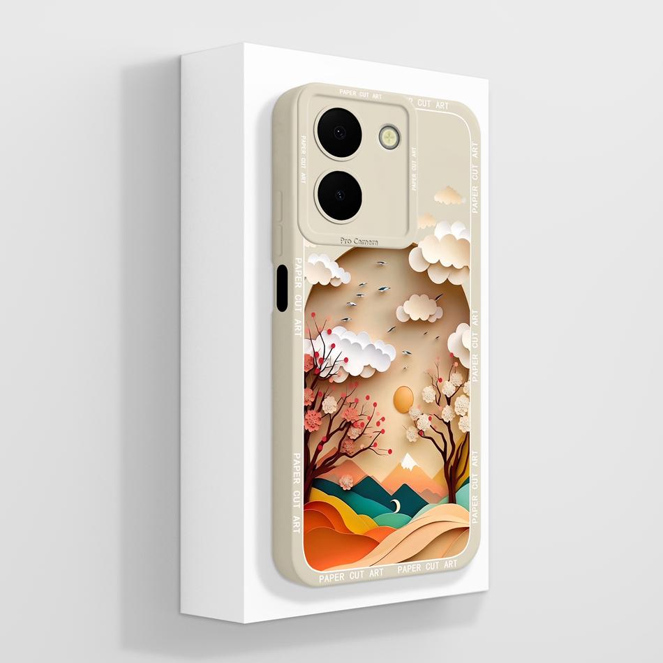 For Vivo Y36 4G 5G Phone Case Cute Panda Full Protection Back Cover Protectors For Vivo Y 36 Global Soft Liquid Silicone Bumper
