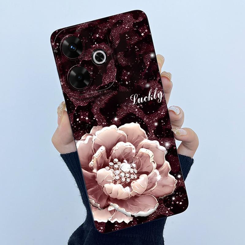 Case For Xiaomi Poco M6 4G Redmi 13 4G 13 5G Cute Panda Sweet Girls Cats Silicone Soft Back Cover Bumper Slim Protective Casing