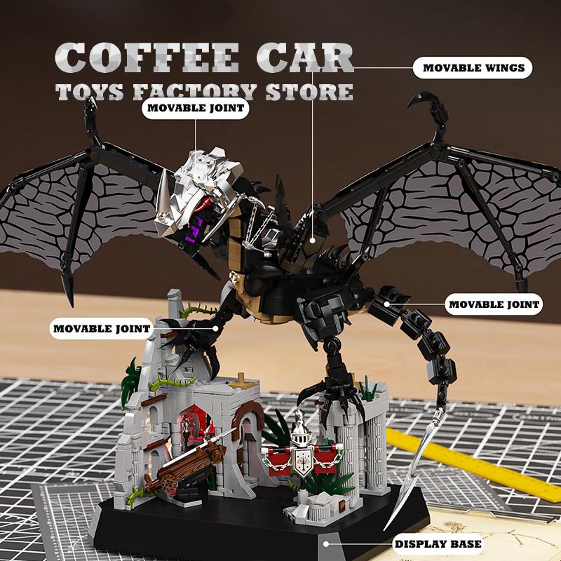 Нетоксичные кубики Moc Наборы Летающий Дракон Сцены из Фильмов Фигурки-Действия Головоломки Игрушки Магические Животные Строительные Блоки 3D Модель Для Детей Взрослых Подарки Новые