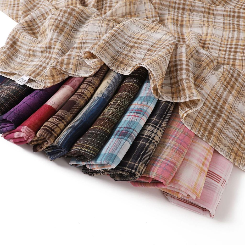 175*70СМ Новый Шарф из Шифона с Длинным Принтом в Клетку, Обернутый Шарф, Мусульманские Женские Хиджабы, Шаль, Рамадан, Женский