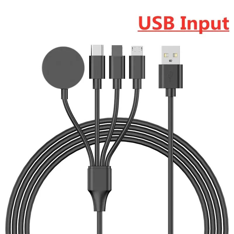 USB Type-C PD Charging Cable for iPhone and Android, Magnetic Wireless Charger for Apple Watch 1-9 Ultra SE, 4 in 1