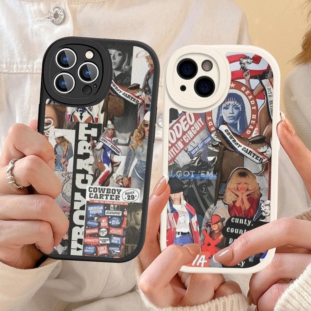 Singer b-Beyonce c-Cowboy  Phone Case Hard Leather For iPhone 16 15 14 13 12 Mini 11 14 Pro Max Xs X Xr 7 8 Plus Fundas