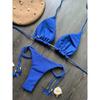 Sexy Braiding Rope Bandage Bikini Set Women's Swimsuit Two-piece Triangle Swimwear Bathing Suit Brazilian Biquinis