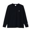 Champion Long Sleeve Crew Relaxed Drop Size XL Men's T-Shirt, Neck, 100% Cotton, One-Point Logo, Fit, Shoulder, Black, (C8-A409Z)