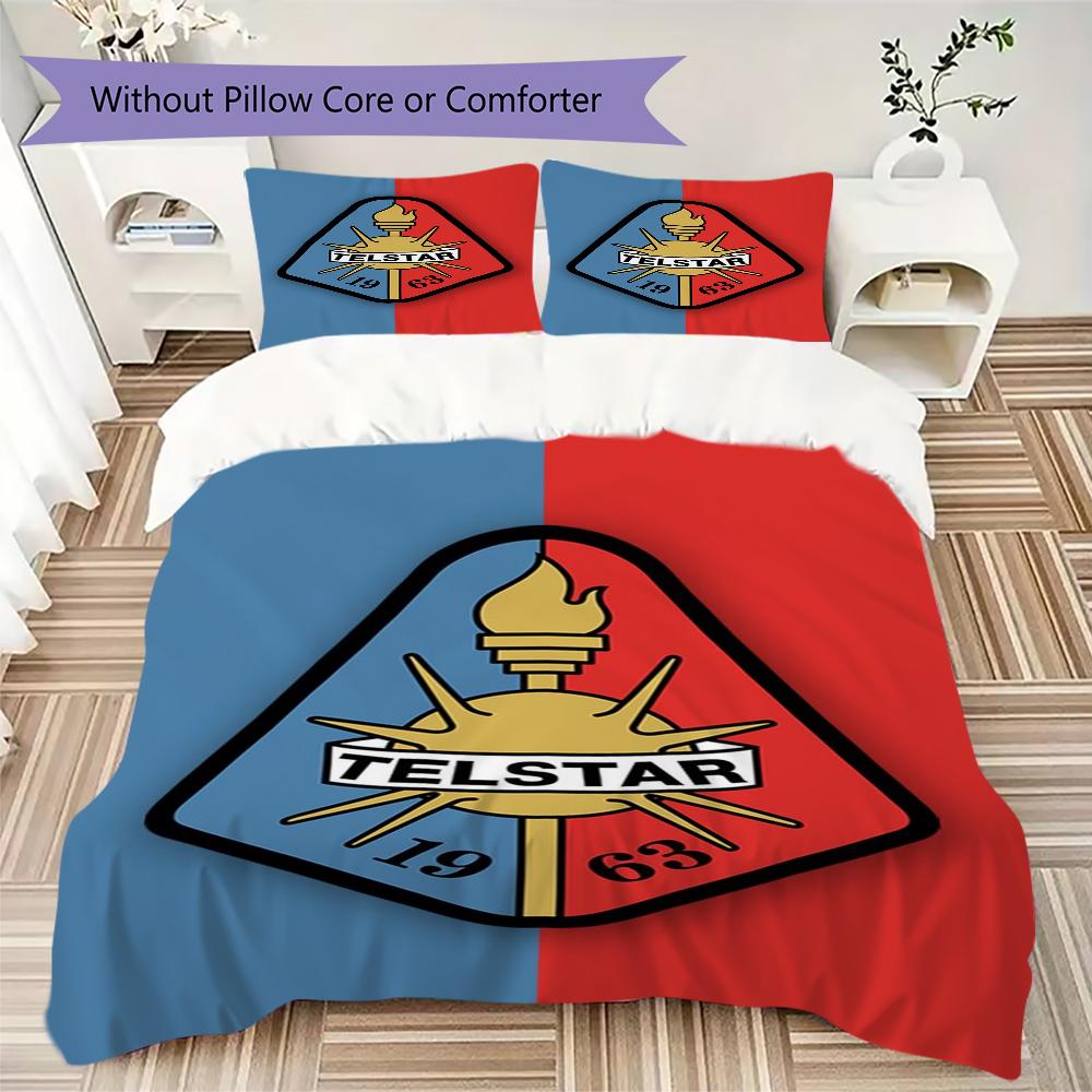 Telstar Football Club 1 Pattern Bedding,Quilt Set Quilt Cover Pillowcase Home Birthday Gift(1 * duvet cover + 2 * pillowcase, without core)_lx