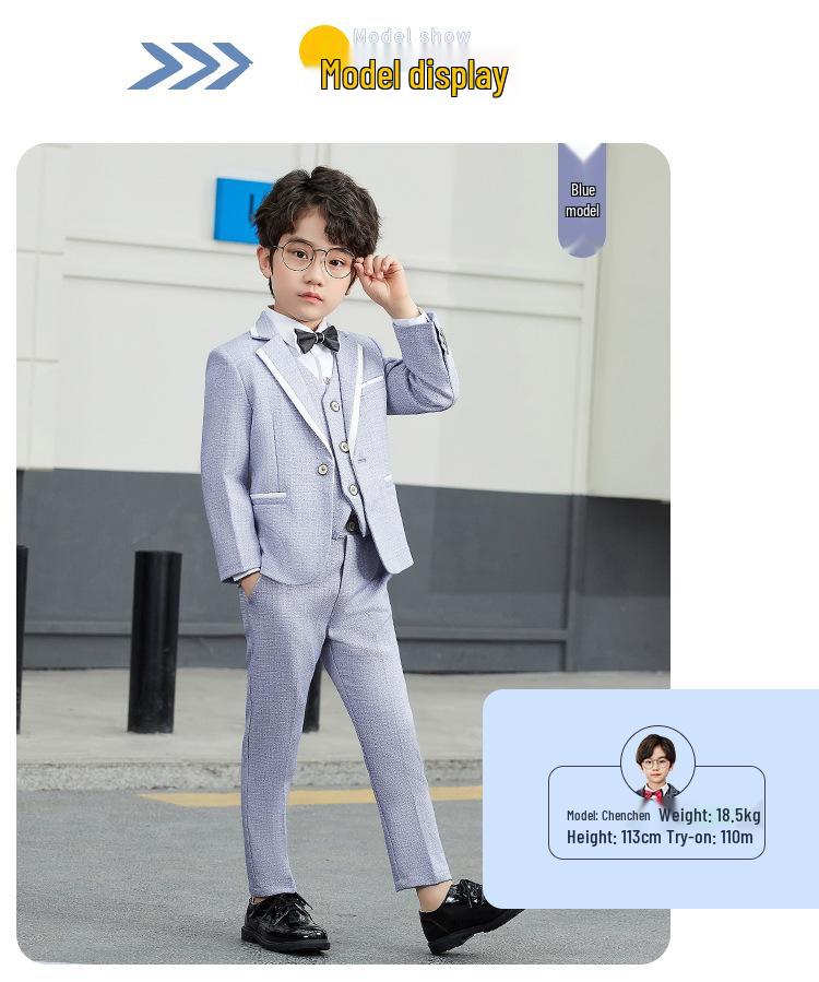 Осенне-зимний костюм-тройка для мальчиков: Красивый блейзер светлого цвета для первого дня рождения малыша/мальчика-цветочника/выступления
