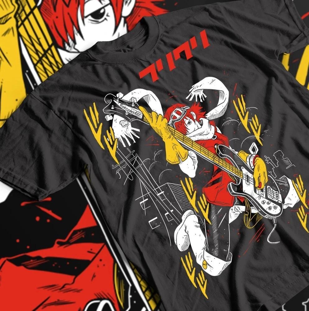 Haruko Haruhara Shirt Anime FLCL Tshirt Unisex Tee Fooly Cooly Shirt Black