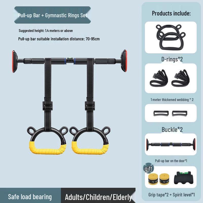 Adjustable Pull-up Bar with Training Rings