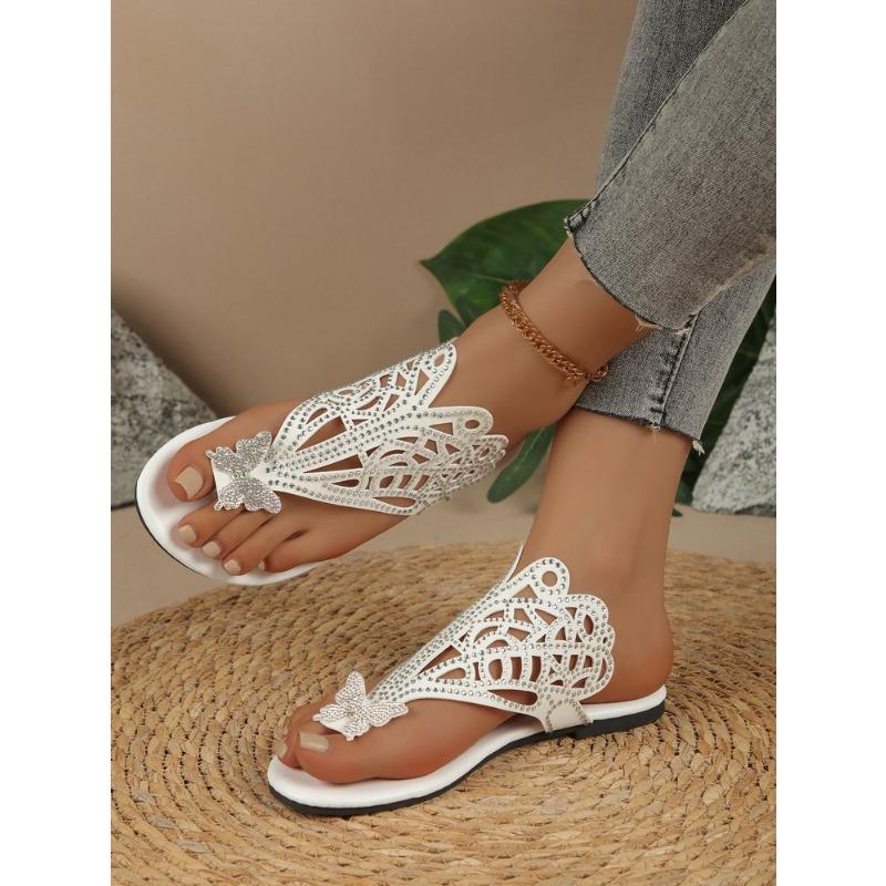 Large-sized Flip-flops with Flip-flops and Fashionable Butterfly Slippers for Women