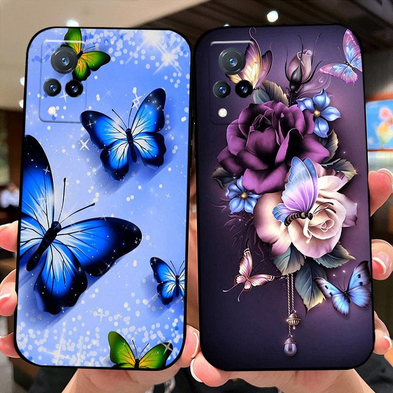 Чехол для Vivo V21 4G 5G V21s V2066 V2050 Мультяшное Животное Мягкий Силиконовый TPU Чехол для Телефона Для V21e V2061 V2055 Ударопрочный Бампер
