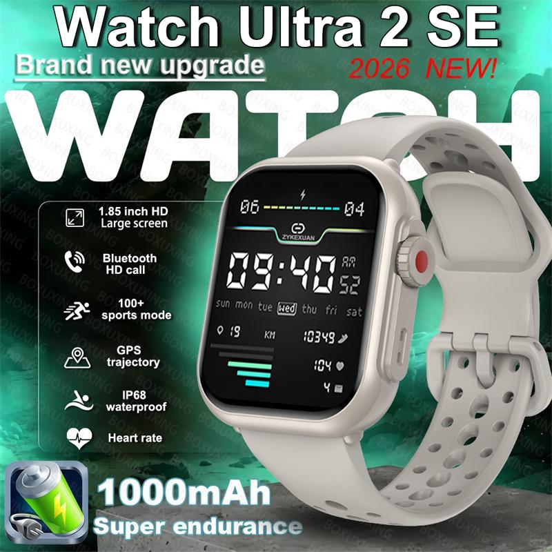 Новые умные часы Watch Ultra 2SE Мужские Женские 1,85-дюймовый HD AMOLED Полностью сенсорный экран IP68 Водонепроницаемые Bluetooth-звонки Умные часы Мужские