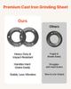 2PCS Grinding Sheets for Electric Grain Mill Grinder, Cast Iron Dry Grinding Discs, Replacement Grinding Plates Compatible with GM-001, GM-002, GM-003