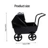 Кукольные домики Мини Черная Модель Коляски Творческая Игра Набор Мебели для Кукольных Домиков Включая Кроватку Пластиковый Дизайн