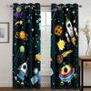 3D детский мультфильм астронавты в космосе звезда вселенная детские 2 шт затеняющие оконные шторы для гостиной спальни декор