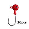 10 шт. 3,5 г 5 г 7 г 10 г 12 г 14 г 18 г Цветные рыболовные джиг-головки с крючком для мягкой приманки, рыболовный крючок