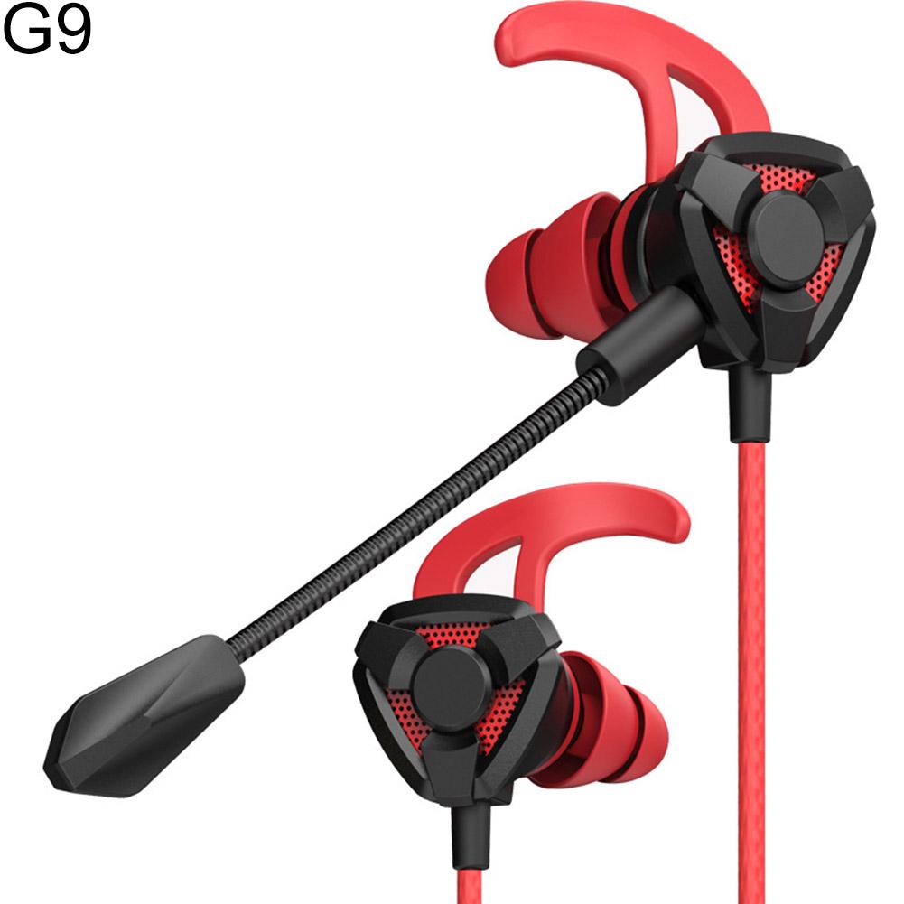 Reduction Headsets Wired with Dual Dynamic Earphones In-Ear Mic