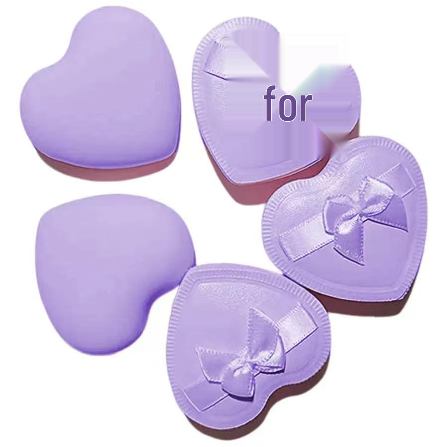 Сердечко-спонж для пудры-кушона - Инструмент для макияжа для сухого и влажного использования.