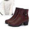 Winter Women's Boot Natural Genuine Leather Wool Warm Female Snow Boot Fashion Booties  Women