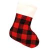 Red And Green Plaid Snowflake Socks Christmas Decorations
