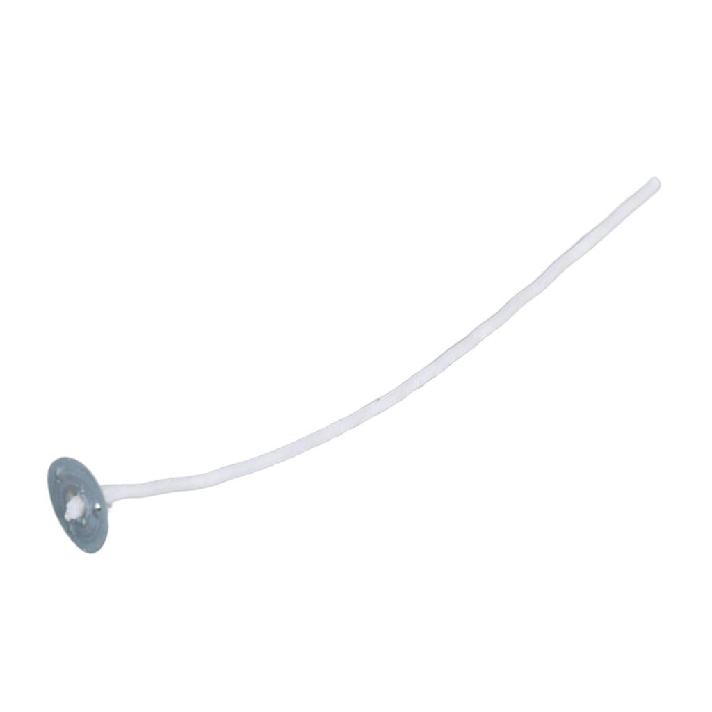 100pcs 12cm Candle Wick Core Pre Waxed Metal Sustainer Tab White for DIY Crafts Candle Making