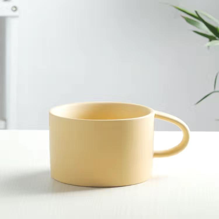 Simple Solid Color Coffee Cup Mug Ceramic Water Cup Milk Cup Afternoon Tea Juice Cup
