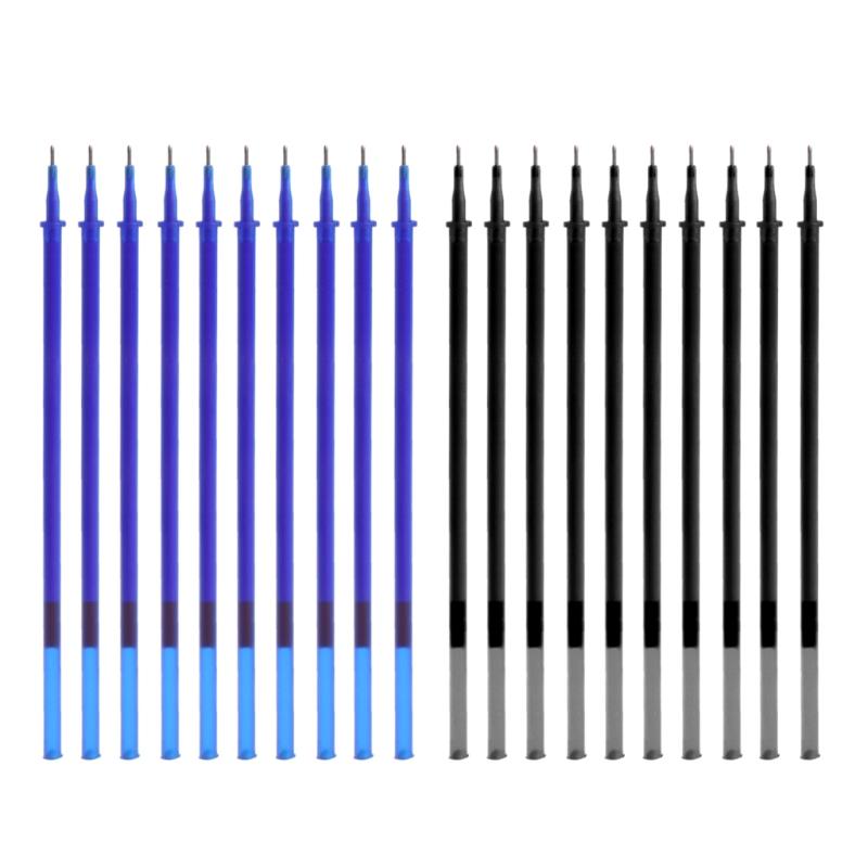 Набор из 12 гелиевых ручек с черными и синими стираемыми чернилами 0.5 мм