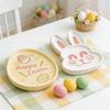 Пасхальный поднос Форма для литья из смолы DIY Праздничный декор Кролик Пасхальное яйцо Блюдо для хранения Подставка под стакан Гипсовая форма