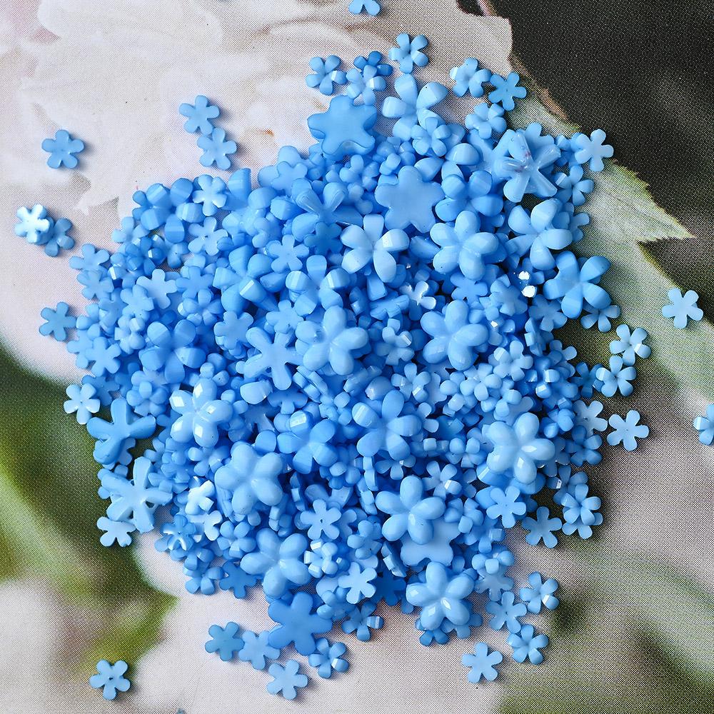 100 шт./пакет 3D акриловые цветы для ногтей подвески смешанного размера цвета украшения для ногтей стразы цветочки ювелирные изделия DIY аксессуары для ногтей