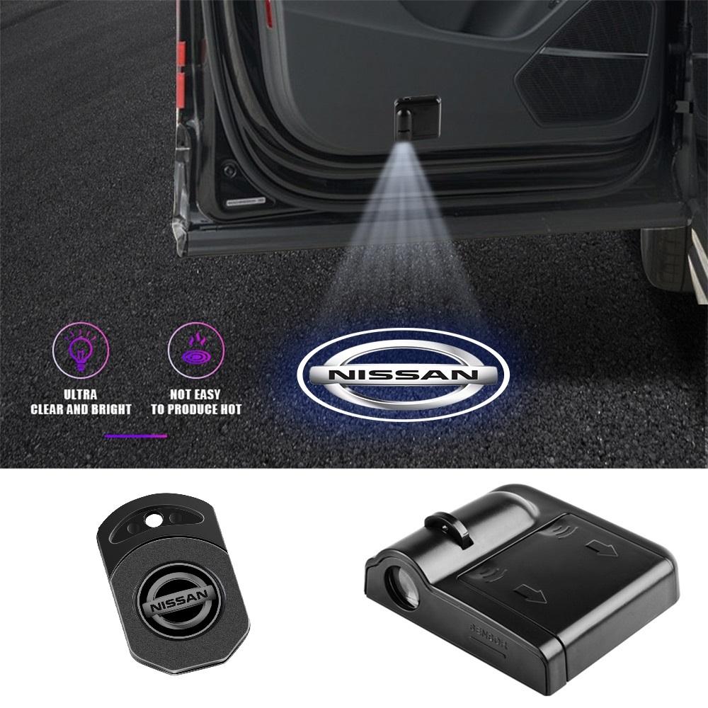 ABE4 1/2/4pcs Car Door LED HD Welcome Courtesy Shadow Projector Lamp Logo Light For Nissan Nismo Micra Qashqai Altima Sentra Maxima