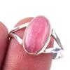 Натуральный Родохрозит Драгоценный камень Ручной работы 925 Проба Стерлинговое серебро Кольцо S.10 R7c42