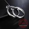 Серьги-кольца из стерлингового серебра 925 пробы, модные корейские большие гладкие круглые винтажные серьги для женщин, свадебные украшения для вечеринки, подарок