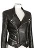 Fashionable Women's Black Leather Genuine Lambskin Motorcycle Handmade Biker Jacket