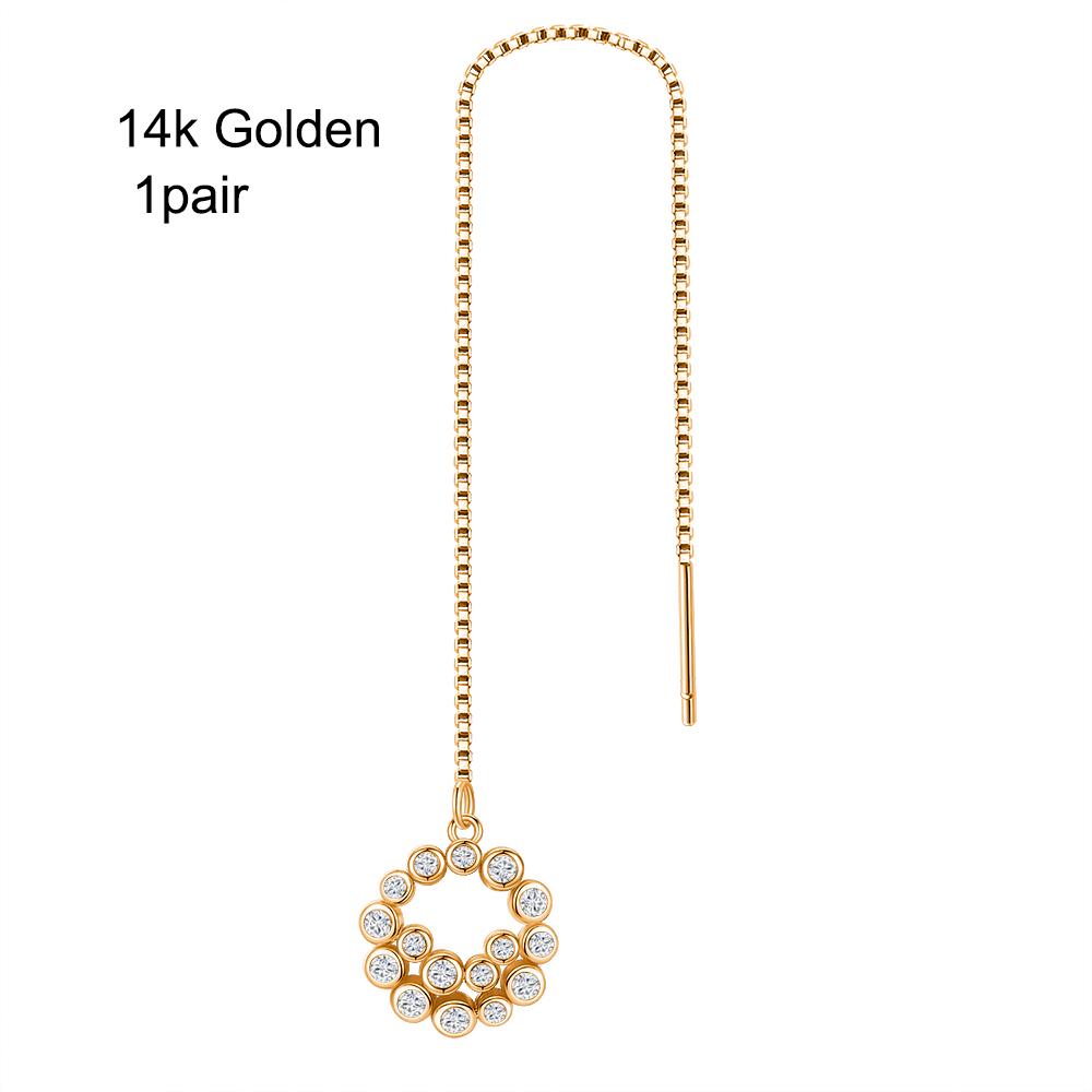 Серьги с круглой кисточкой из циркона, длинные серьги-гвоздики, полые круглые серьги из кубического циркония