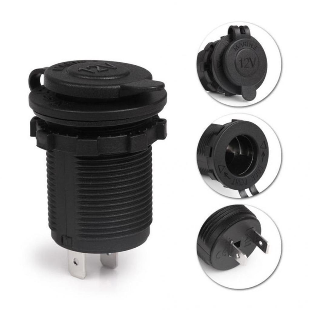 Waterproof Car Cigarette Lighter Socket USB Charger Plug Power Adapter Outlet
