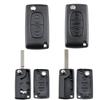 Корпус ключа-пульта с 2 / 3 кнопками подходит для Peugeot 207 307 308 407 607 807 Citroen C2 C3 C4 C5 C6 Выкидной складной корпус ключа